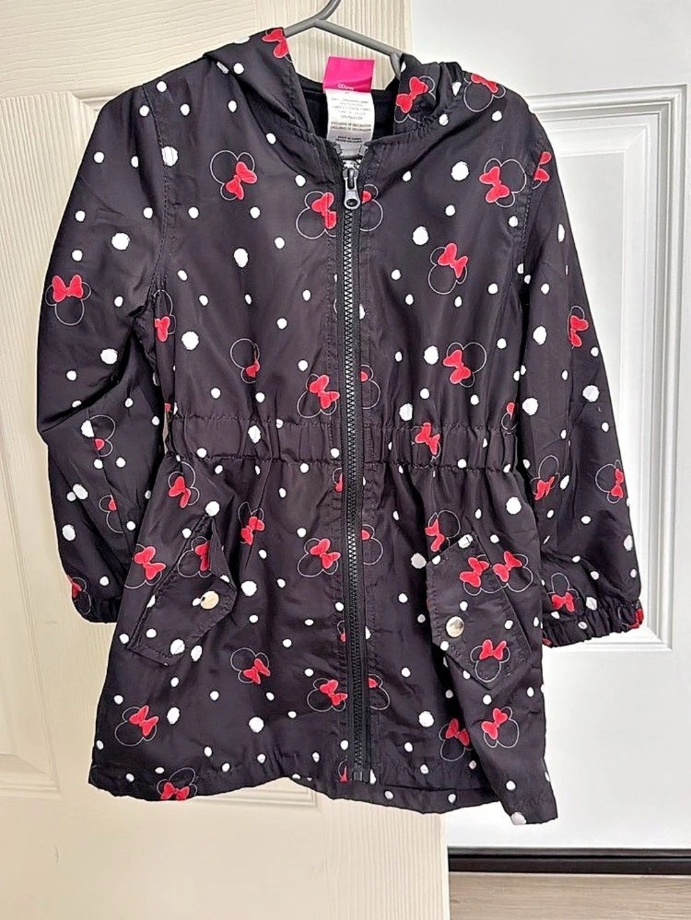 Disney Girls 5T Black Polka Dot Jacket